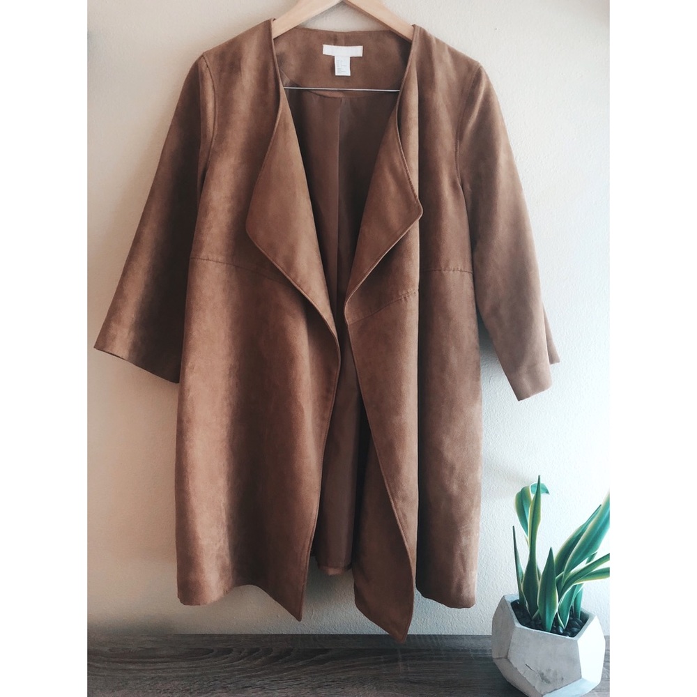 H&M faux suede half sleeve jacket / Size 4